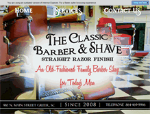 Tablet Screenshot of classicbarberandshave.com